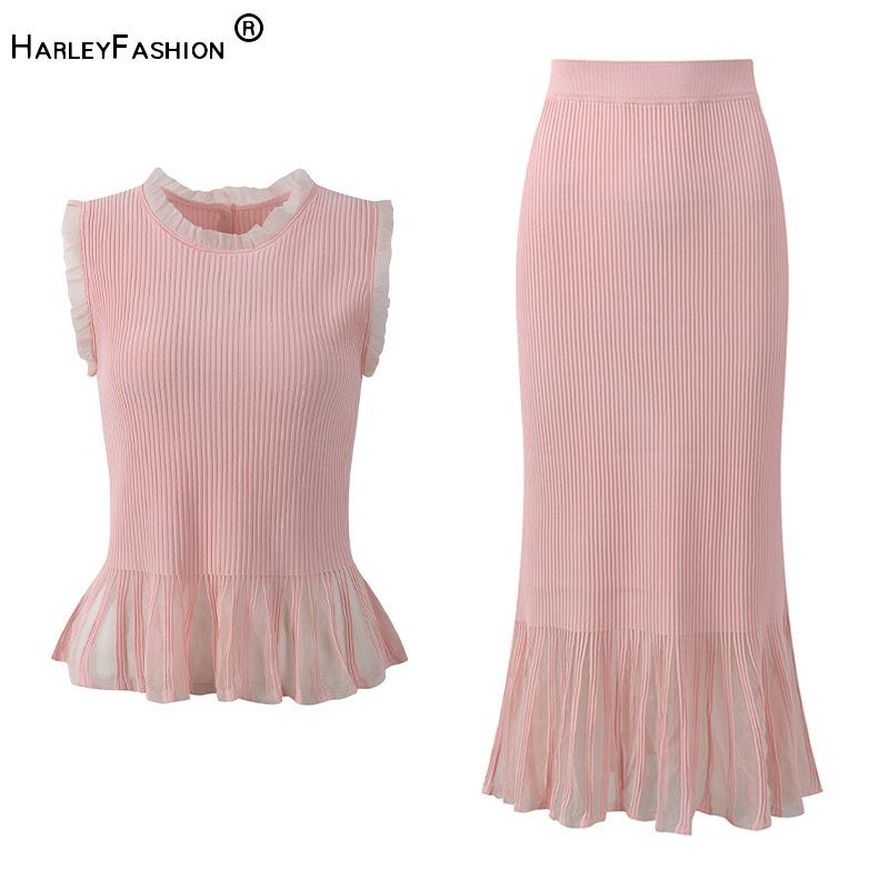 Elastic Lace Trim - Conjunto Feminino de Verão 2026: Blusa