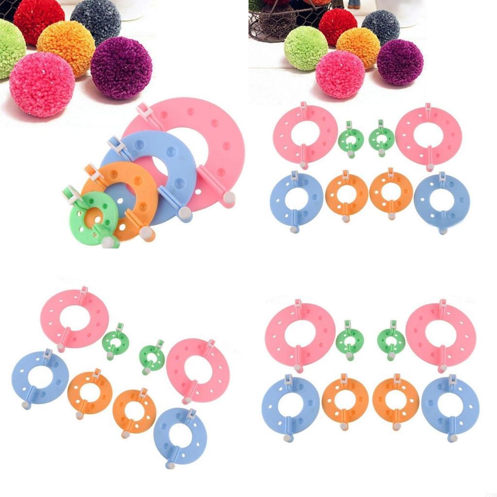 Pom Pom Maker Tool - F19b 4 unidades fabricante pompons fluff