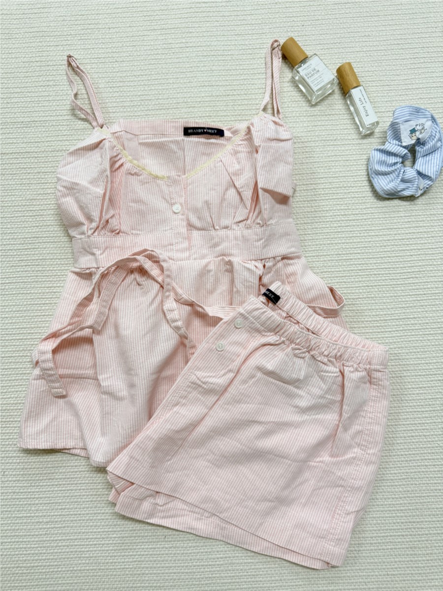 Elastic Lace Trim - Conjunto de Shorts com Renda Listrada