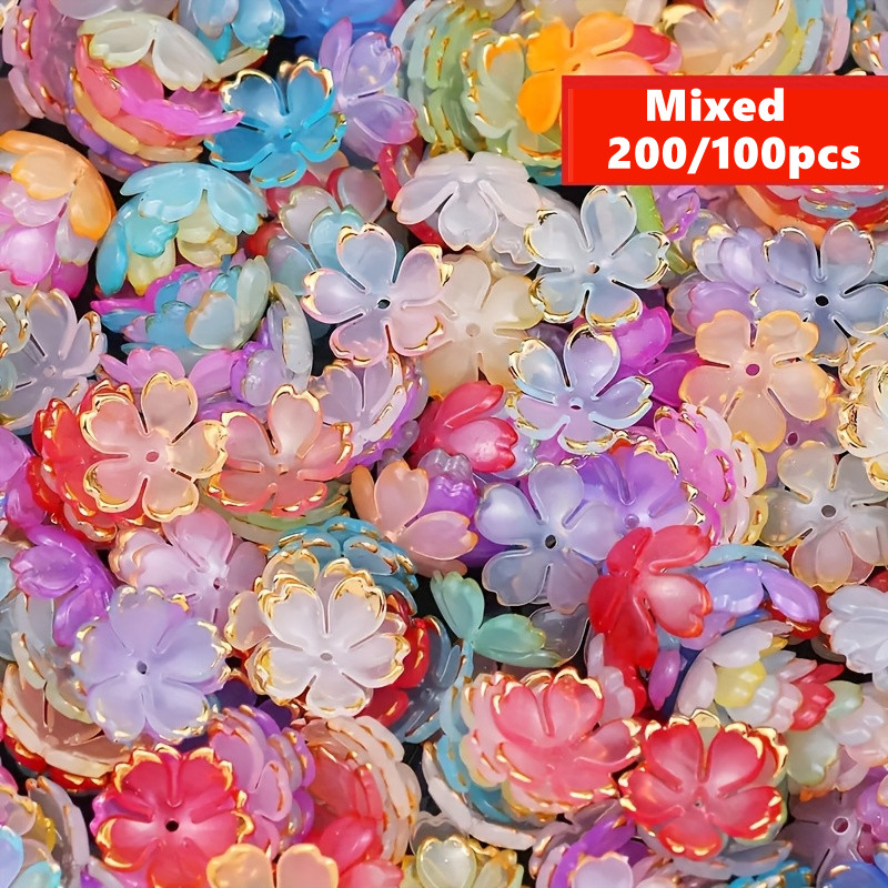 Embroidery Embellishments - 200/100 peças de Contas de Acrílico
