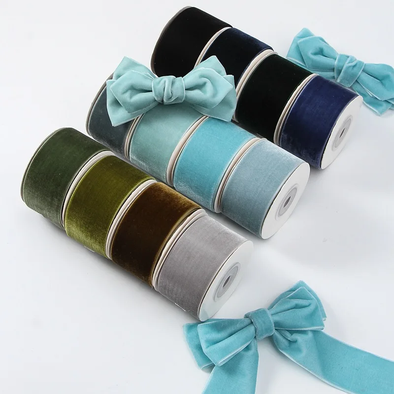 Velvet Ribbon Roll - Clássico 5 jardas 6mm-38mm fita de