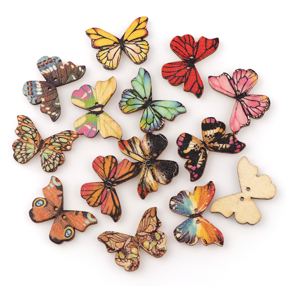 Embellishments For Scrapbooking - 50 peças de botões de madeira
