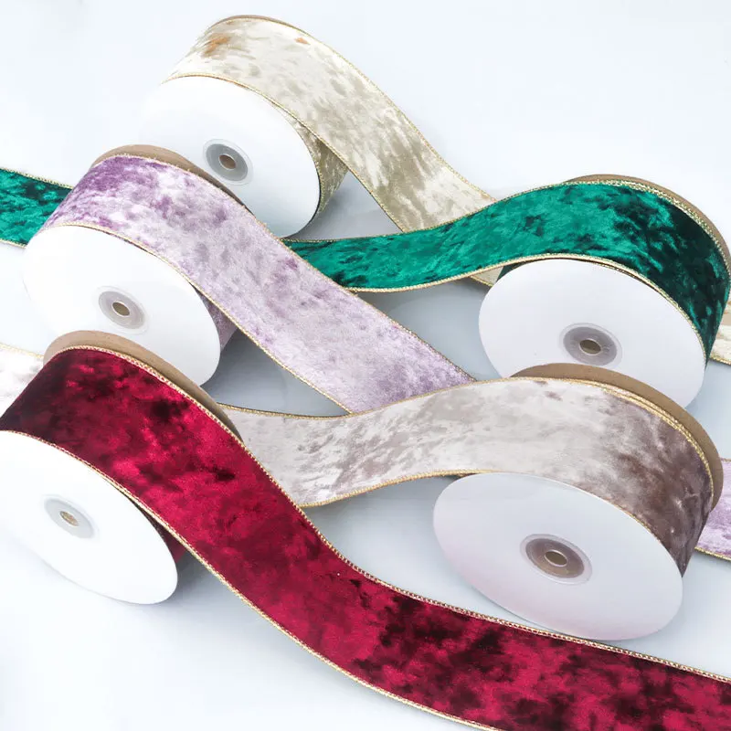 Velvet Ribbon Roll - Fita metálica de veludo reversível com