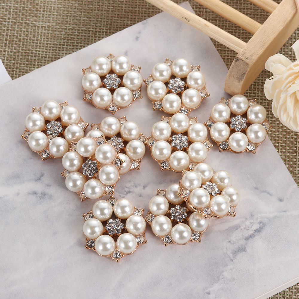 Embellishments For Scrapbooking - Linda pérola água diamante fivela em