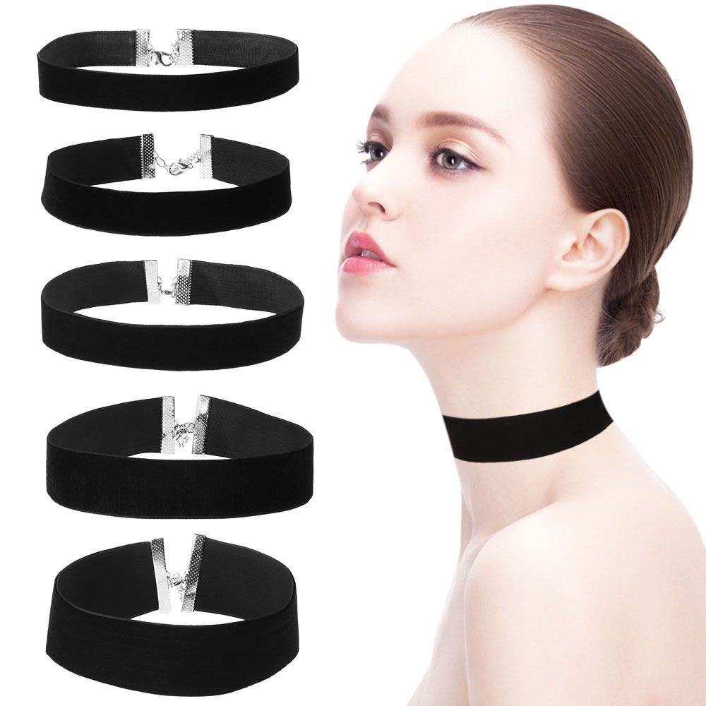 Velvet Ribbon Roll - Gargantilha de veludo vintage clássica, elegante