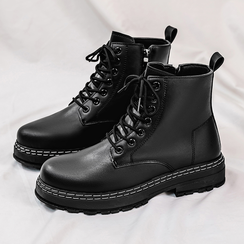 Botas masculinas de couro enve - Guipure Lace Panel avaliação e preço