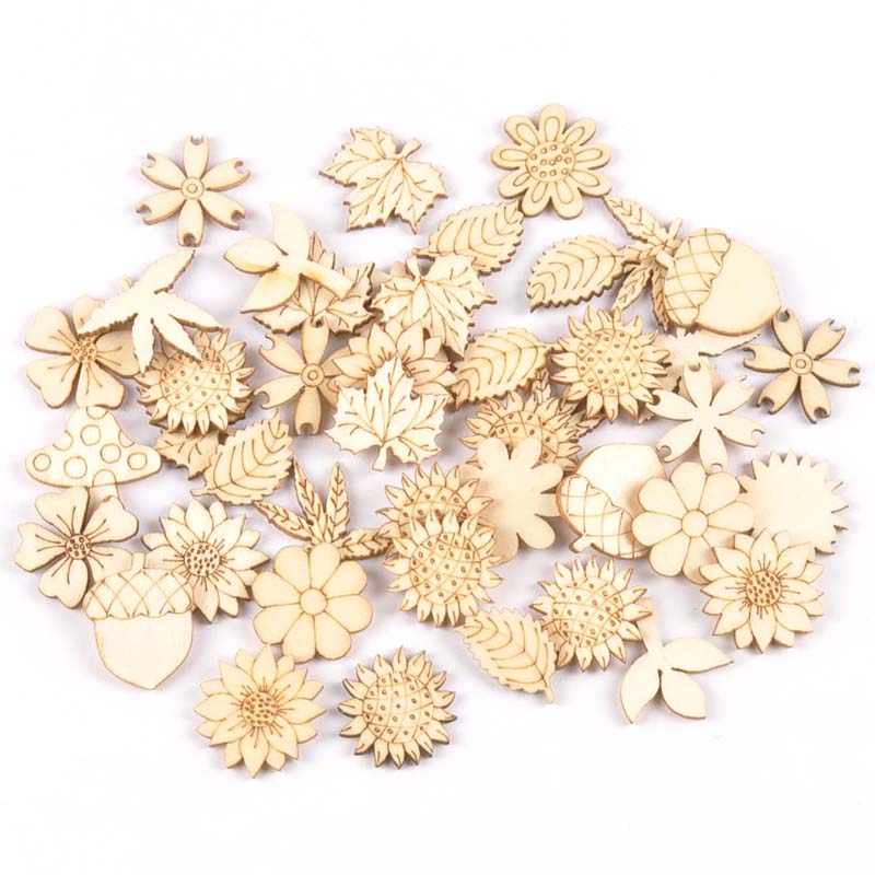 Acessórios DIY de madeira natu - Embellishments For Scrapbooking avaliação e preço