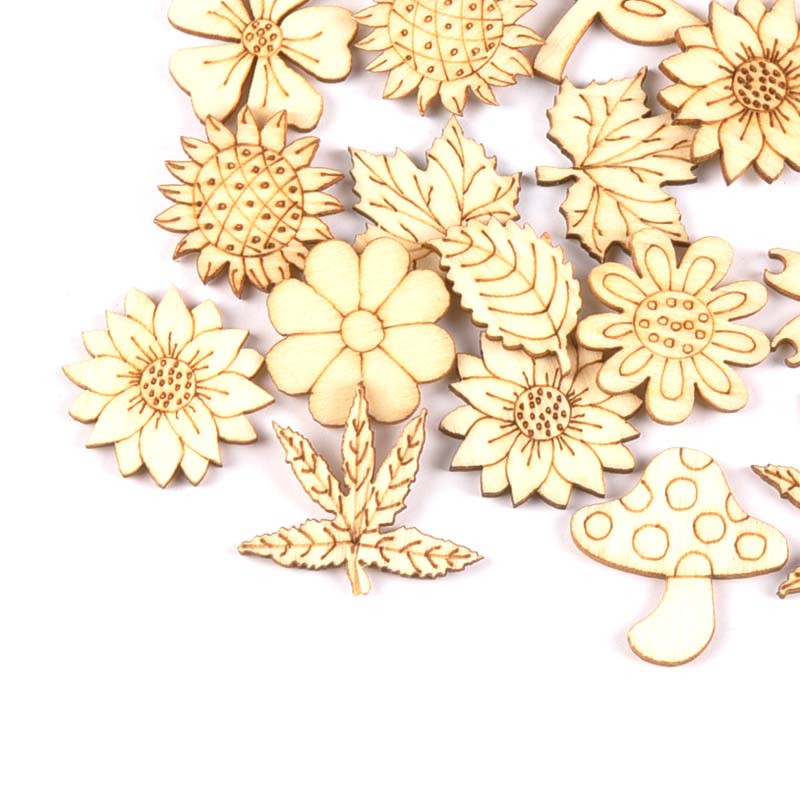 Acessórios DIY de madeira natu - Embellishments For Scrapbooking avaliação e preço