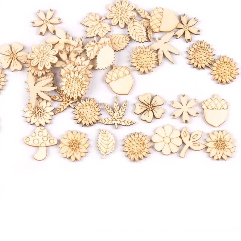 Acessórios DIY de madeira natu - Embellishments For Scrapbooking avaliação e preço