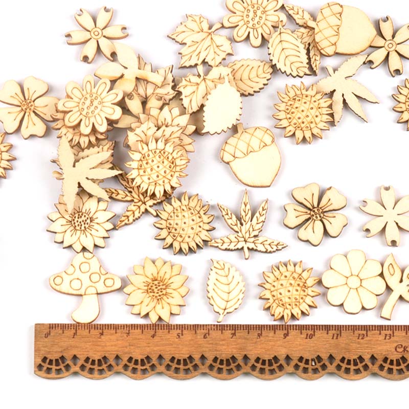 Acessórios DIY de madeira natu - Embellishments For Scrapbooking avaliação e preço