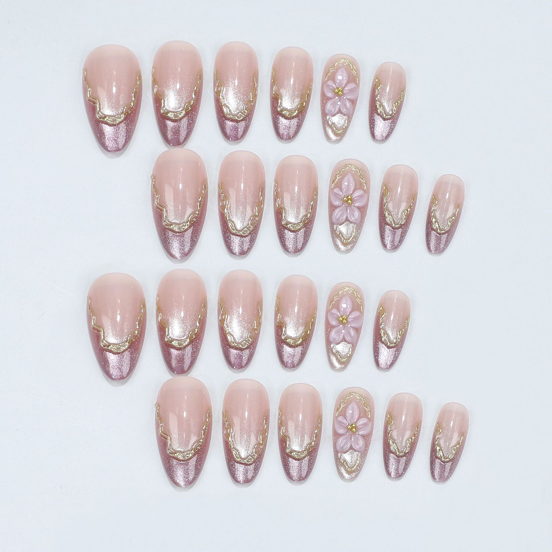 Unhas postiças 3D com flores,  - Embroidery Embellishments avaliação e preço
