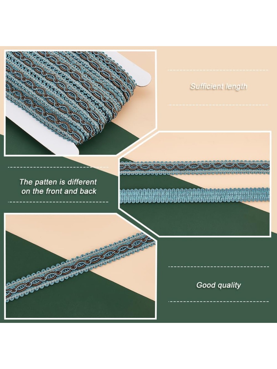 Tirm de trança azul de 32 jard - Fringe Ribbon Sewing avaliação e preço