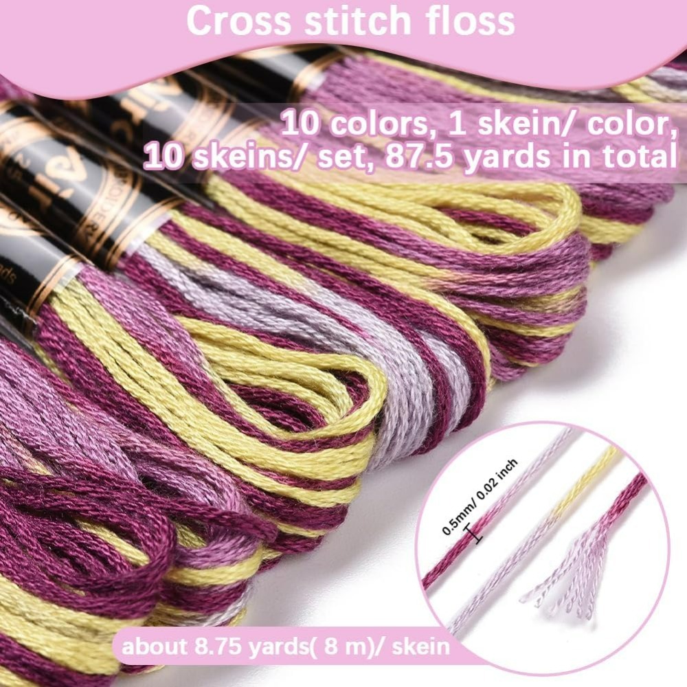 6 fios roxo variegado bordado  - Embroidery Embellishments avaliação e preço