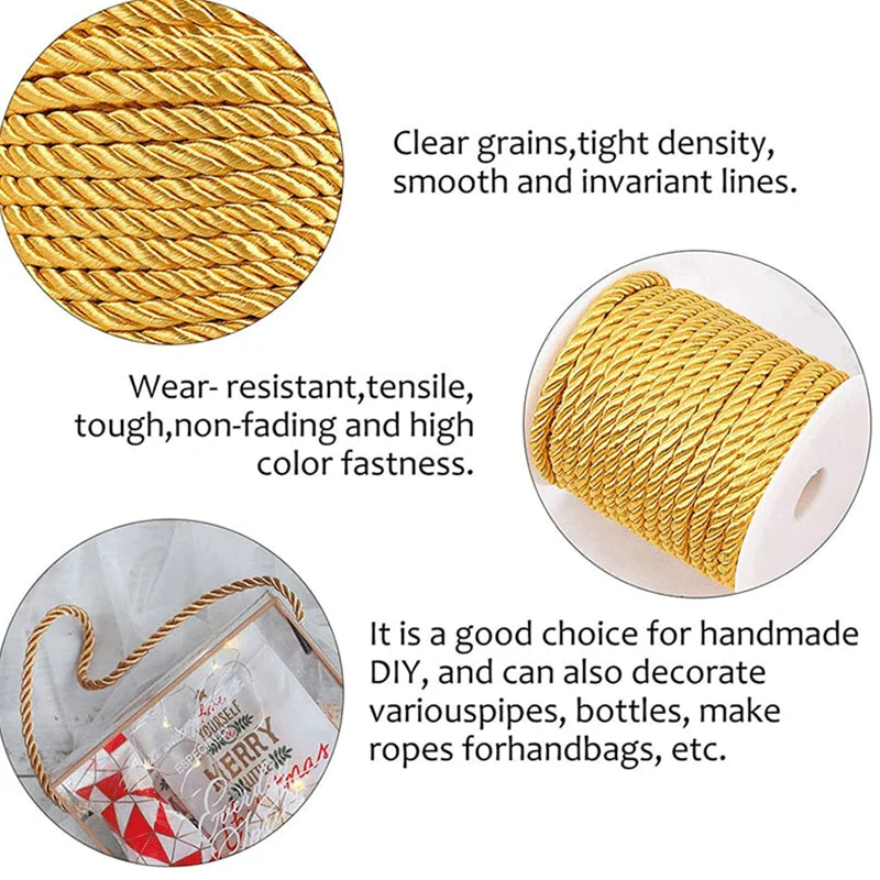 3mm 10m cabo torcido corda gua - Cord Trim Twisted avaliação e preço