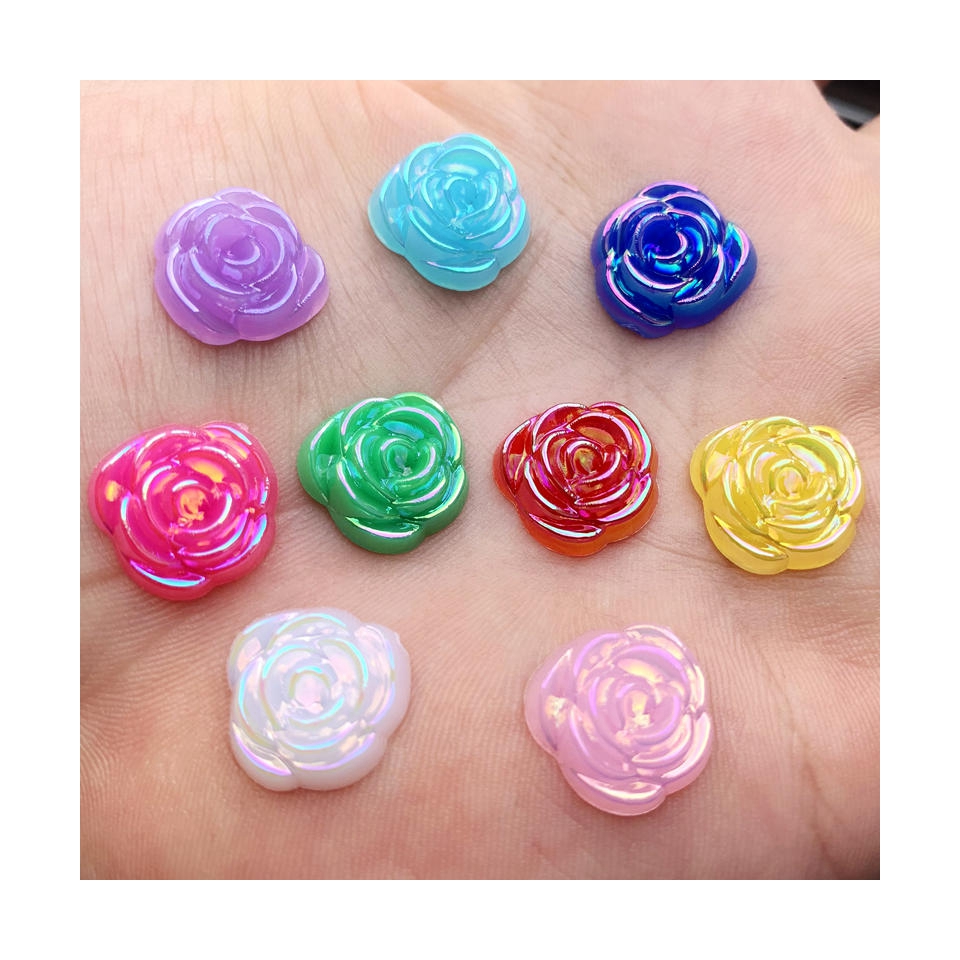 40 peças 14mm ouro rosa flores - Embellishment Glue Craft avaliação e preço