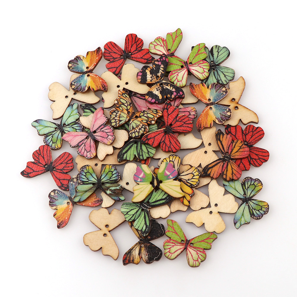 50 peças de botões de madeira  - Embellishments For Scrapbooking avaliação e preço