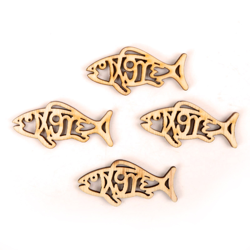 Handmade De Madeira Fish Shape - Embellishments For Scrapbooking avaliação e preço