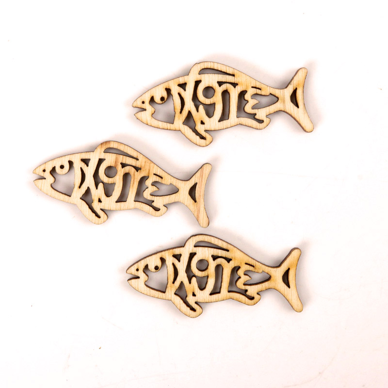 Handmade De Madeira Fish Shape - Embellishments For Scrapbooking avaliação e preço