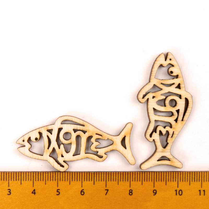 Handmade De Madeira Fish Shape - Embellishments For Scrapbooking avaliação e preço