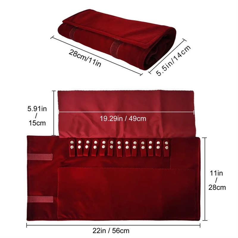 Estojo de Joias de Veludo Borg - Velvet Ribbon Roll avaliação e preço