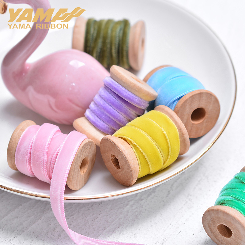 YAMA-Monochrome Velvet Ribbon, - Velvet Ribbon Roll avaliação e preço