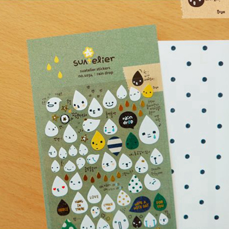 Coreia suatelier chuva gota ad - Embellishments For Scrapbooking avaliação e preço