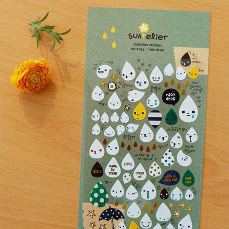 Coreia suatelier chuva gota ad - Embellishments For Scrapbooking avaliação e preço