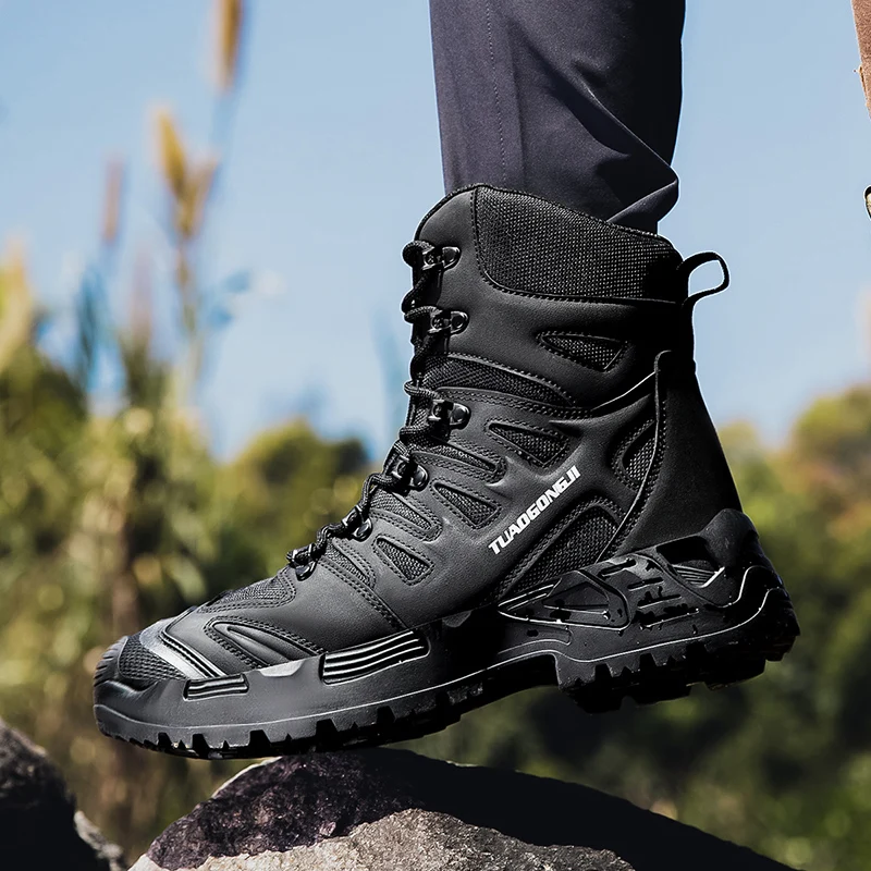 Botas táticas de caminhada ao  - Guipure Lace Panel avaliação e preço