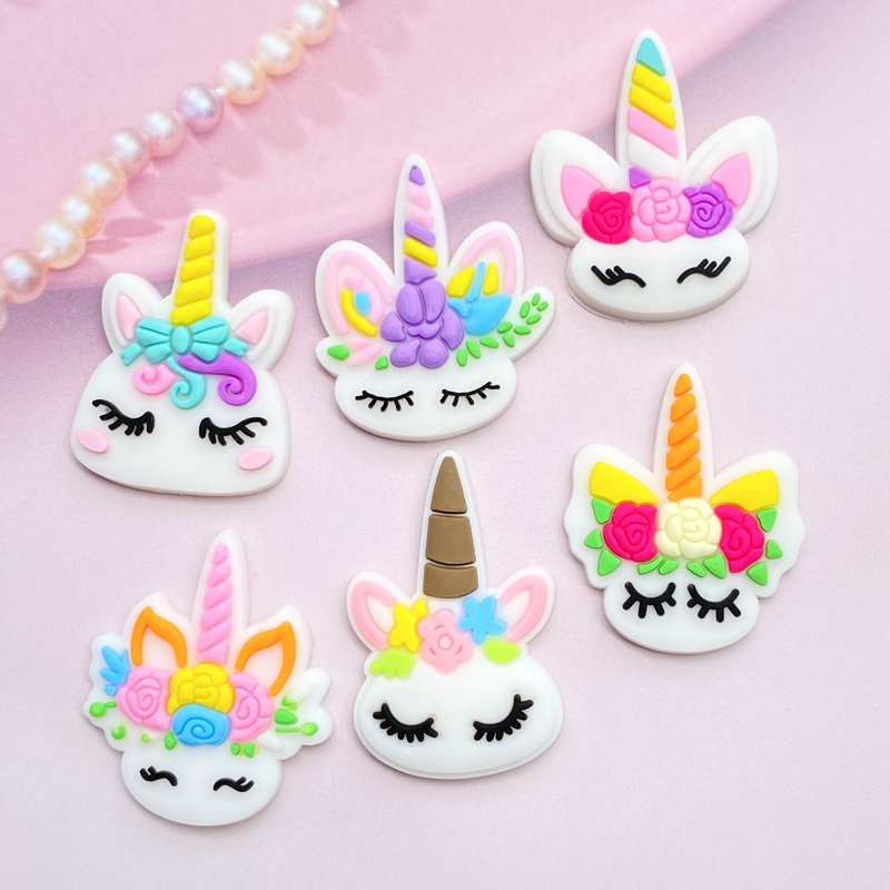 12pçs mini cabeça de unicórnio - Embellishment Glue Craft avaliação e preço