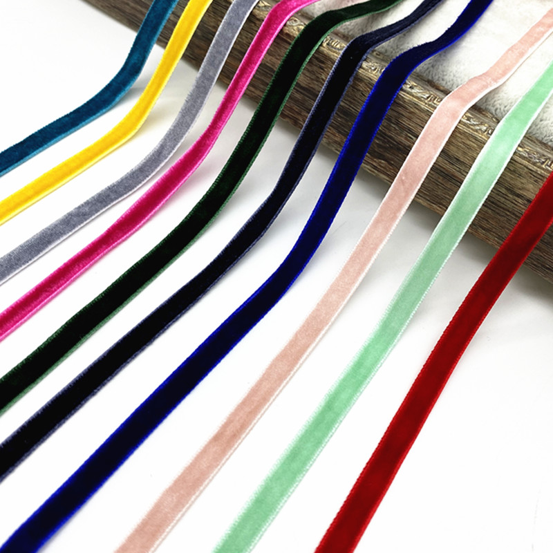 Fita de veludo 6-38mm, decoraç - Velvet Ribbon Roll avaliação e preço