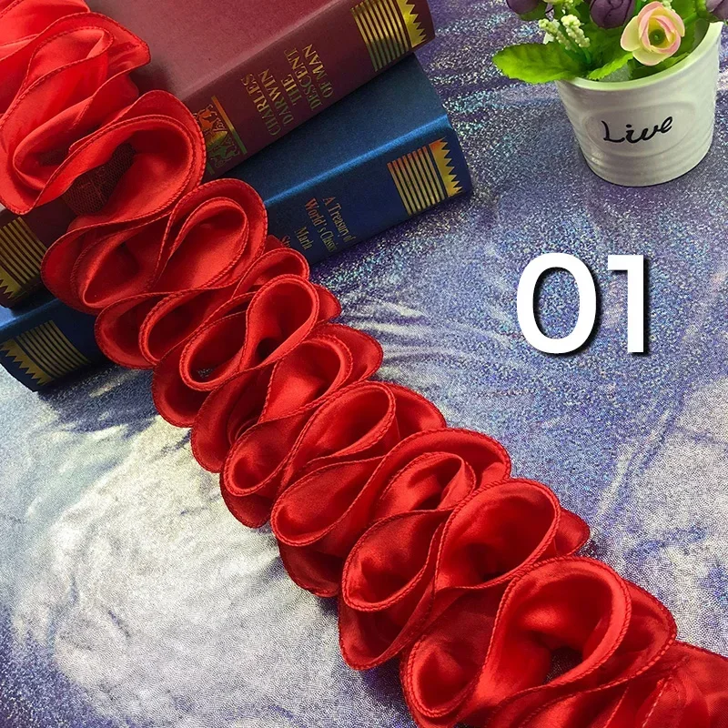 5 jardas plissado babados guar - Fringe Ribbon Sewing avaliação e preço