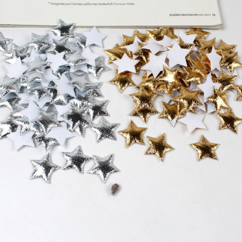100 pçs estrelas douradas/prat - Embellishments For Scrapbooking avaliação e preço
